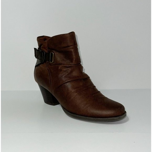 Beartraps Brown Side Zip Boots - Women's Size 8 M Booties Rikita - Picture 4 of 16